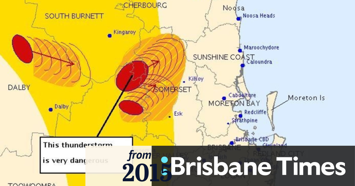 Brisbane weather Severe thunderstorm warning for Brisbane, Moreton Bay